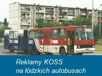 Reklamy KOSS na łódzkich autobusach